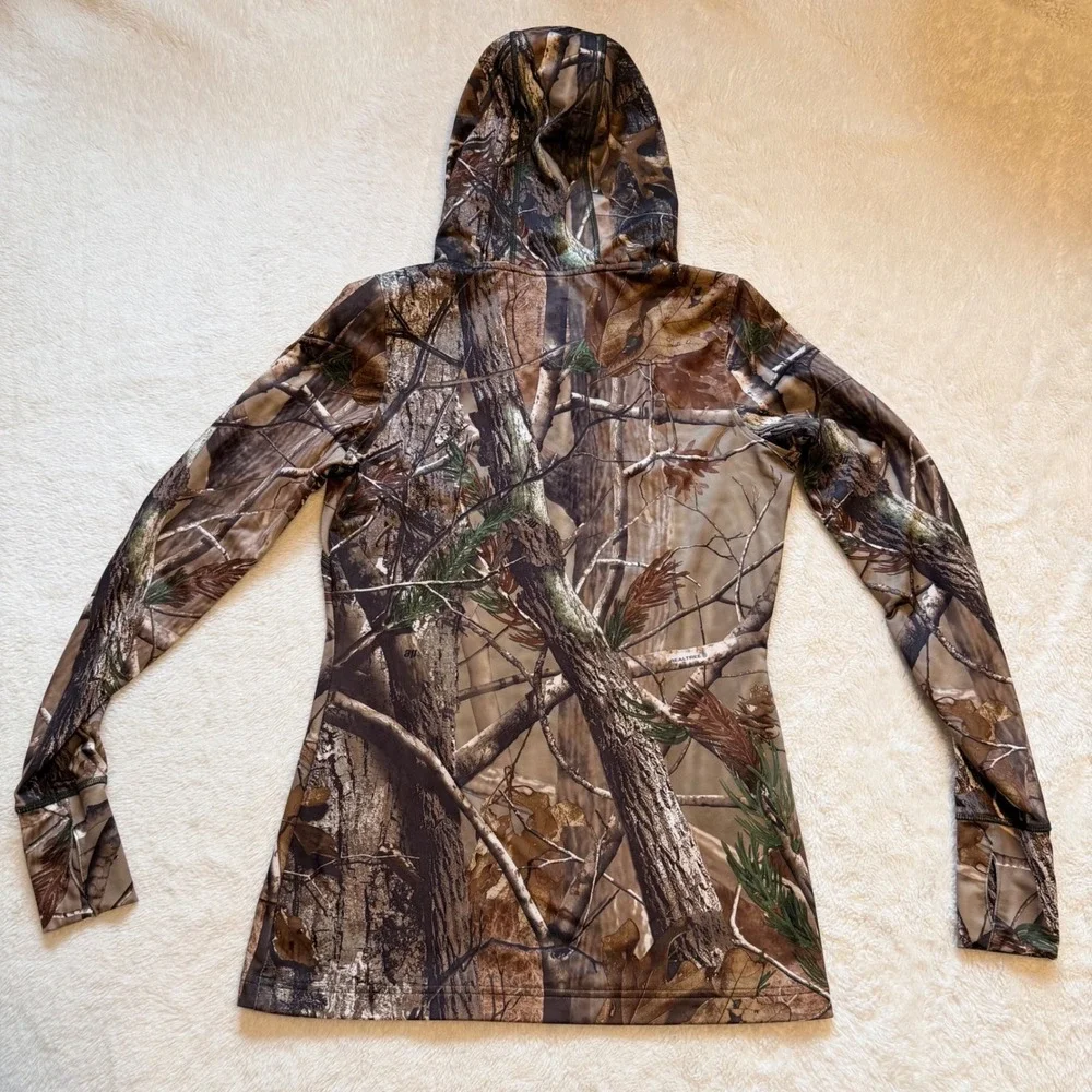 Under Armour ColdGear Infrared Realtree Camo Hunting Hoodie Medium scent control - Picture 9 of 9